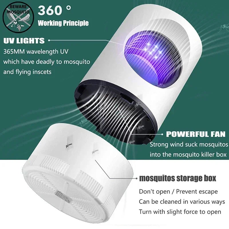 Electric Fly Bug Mosquito, Insect Killer LED Light Trap, USB Insect Killer Anti Fly Repeller, LED Light Trap Control Lamp