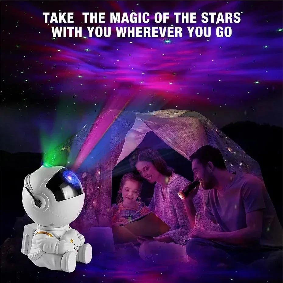 Star Projector Galaxy Night Light Astronaut Space Projector Starry Nebula Ceiling LED Lamp for Bedroom Home Decorative Kids Gift