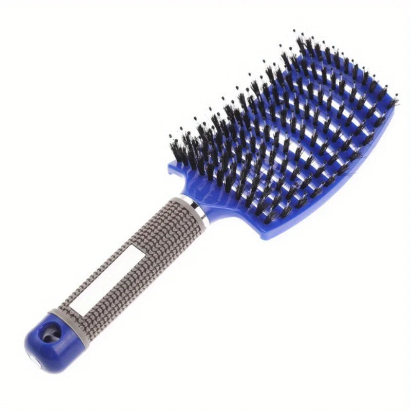 Magic Scalp Massage Hair Brush detangles wet, curly hair while providing a gentle, soothing massage.