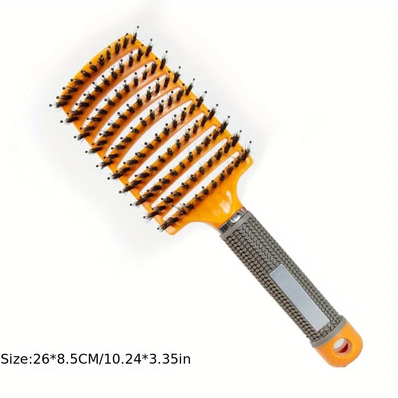 Magic Scalp Massage Hair Brush detangles wet, curly hair while providing a gentle, soothing massage.