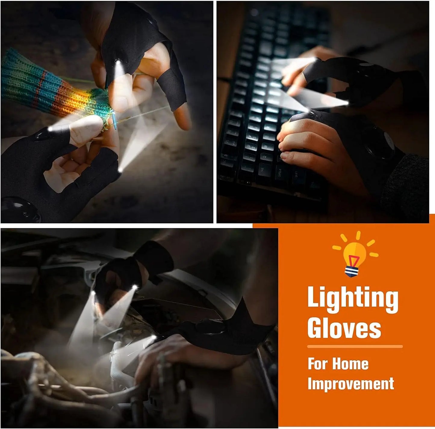 LED Half Finger Gloves are durable, waterproof, and perfect for outdoor activities like fishing, cycling, and running.