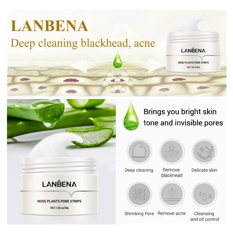 LANBENA Blackhead Remover Mask clears pores and removes blackheads for smoother skin