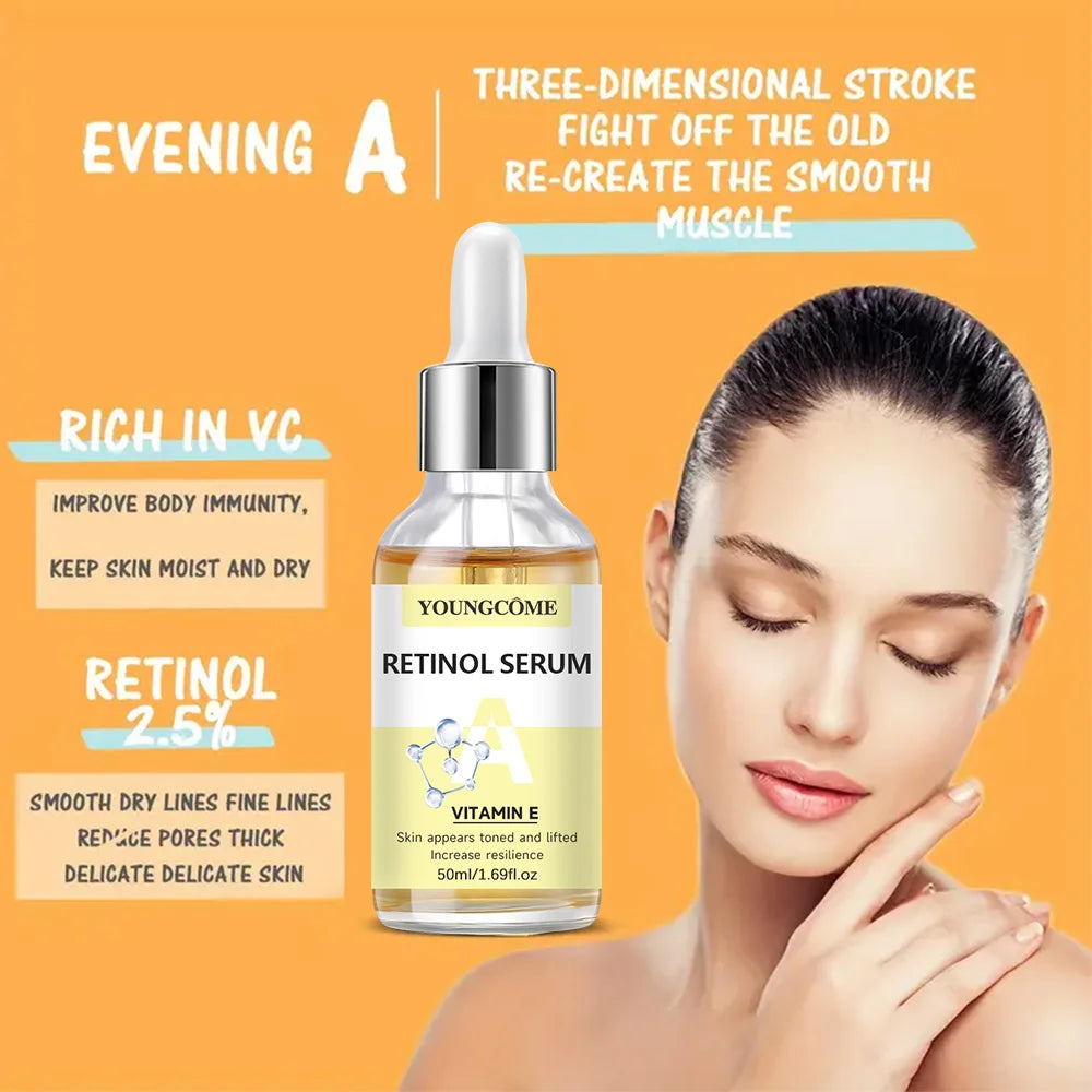 The 2pcs Vitamin C & Retinol Serum is expertly formulated with Vitamin C and Retinol to hydrate, smooth fine lines, and reduce wrinkles, promoting a rejuvenated and flawless complexion. Ideal for maintaining smooth, youthful