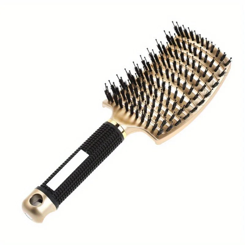 Magic Scalp Massage Hair Brush detangles wet, curly hair while providing a gentle, soothing massage.